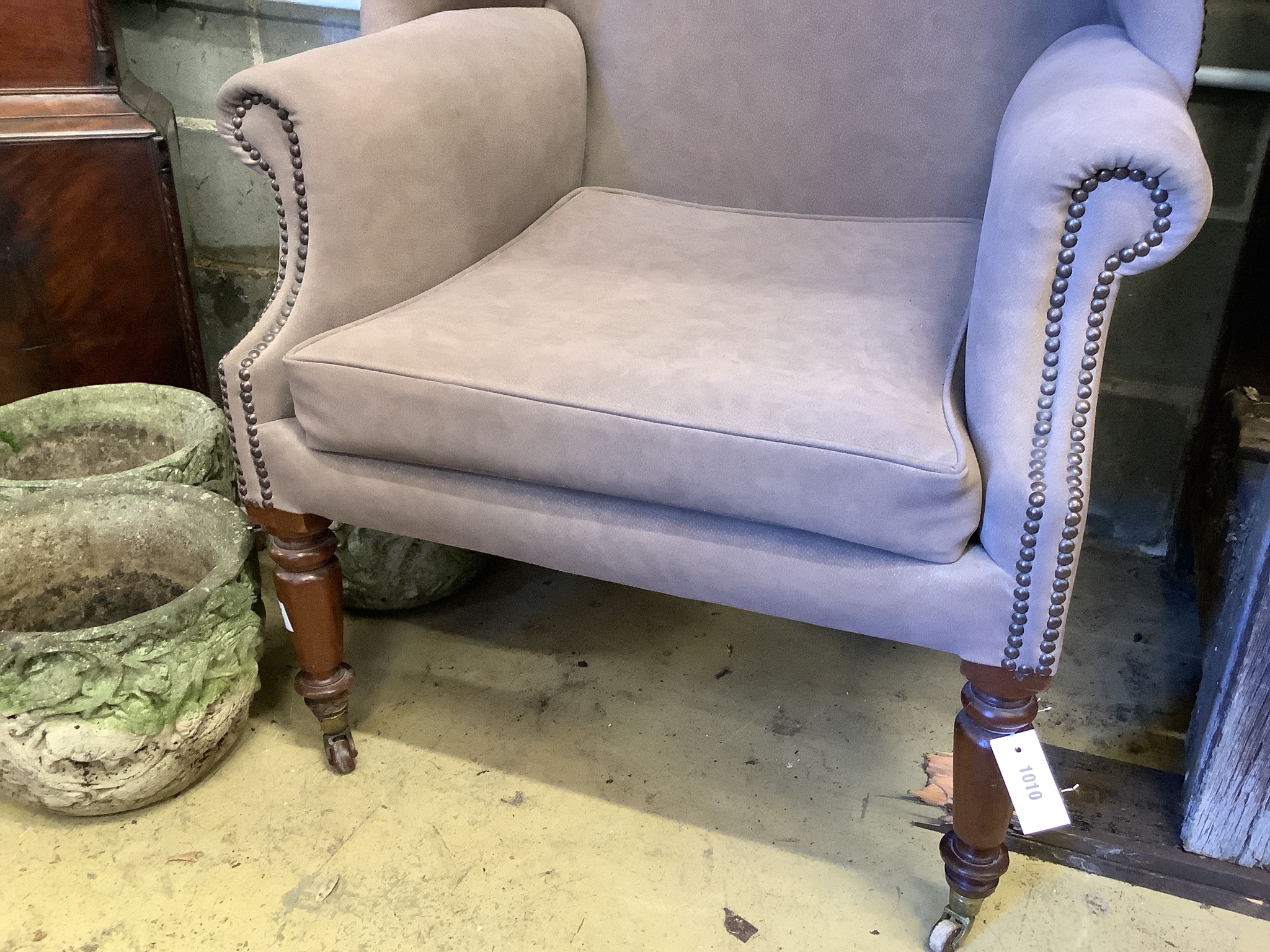 A Victorian mahogany framed armchair